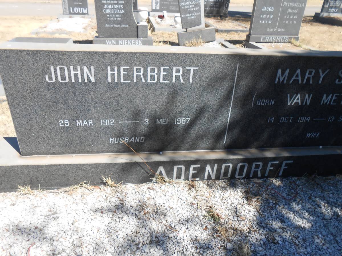 ADENDORFF John Herbert 1912-1987