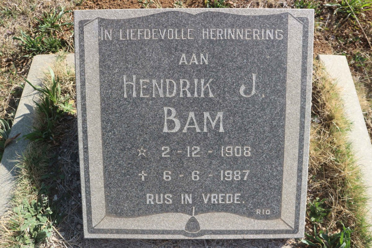 BAM Hendrik J. 1908-1987