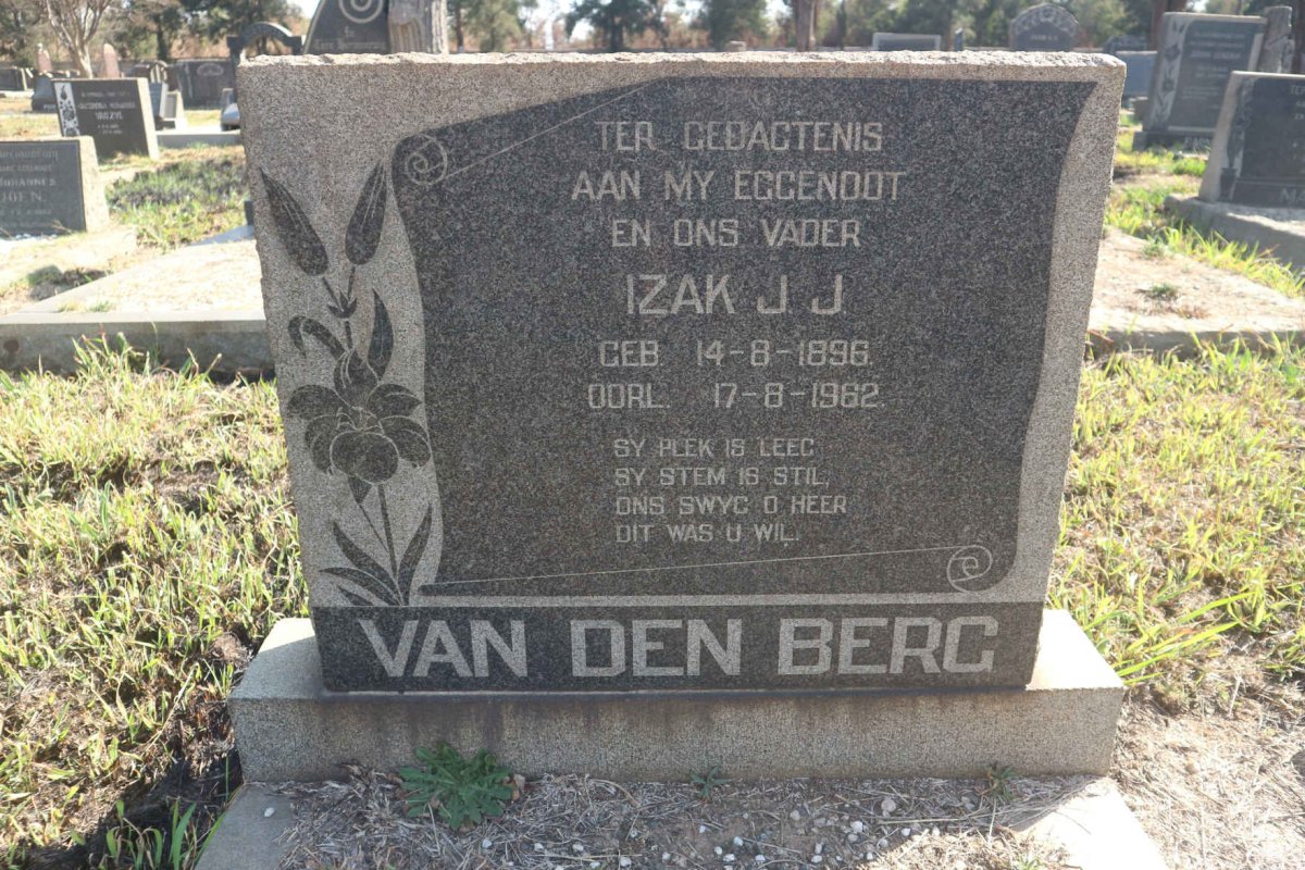 BERG Izak J.J., van den 1896-1962