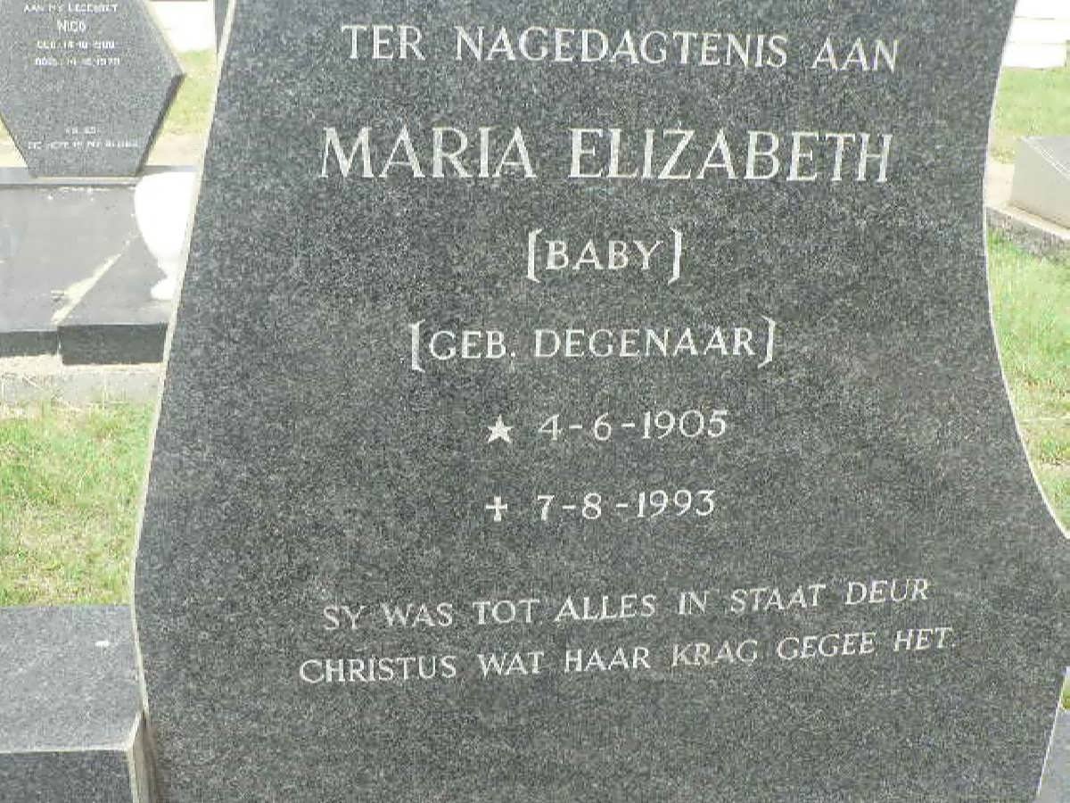 BEZUIDENHOUT Christoffel J. 1907-1978 &amp; Maria Elizabeth DEGENAAR 1905-1996