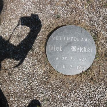 BEKKER Piet 1926-1988