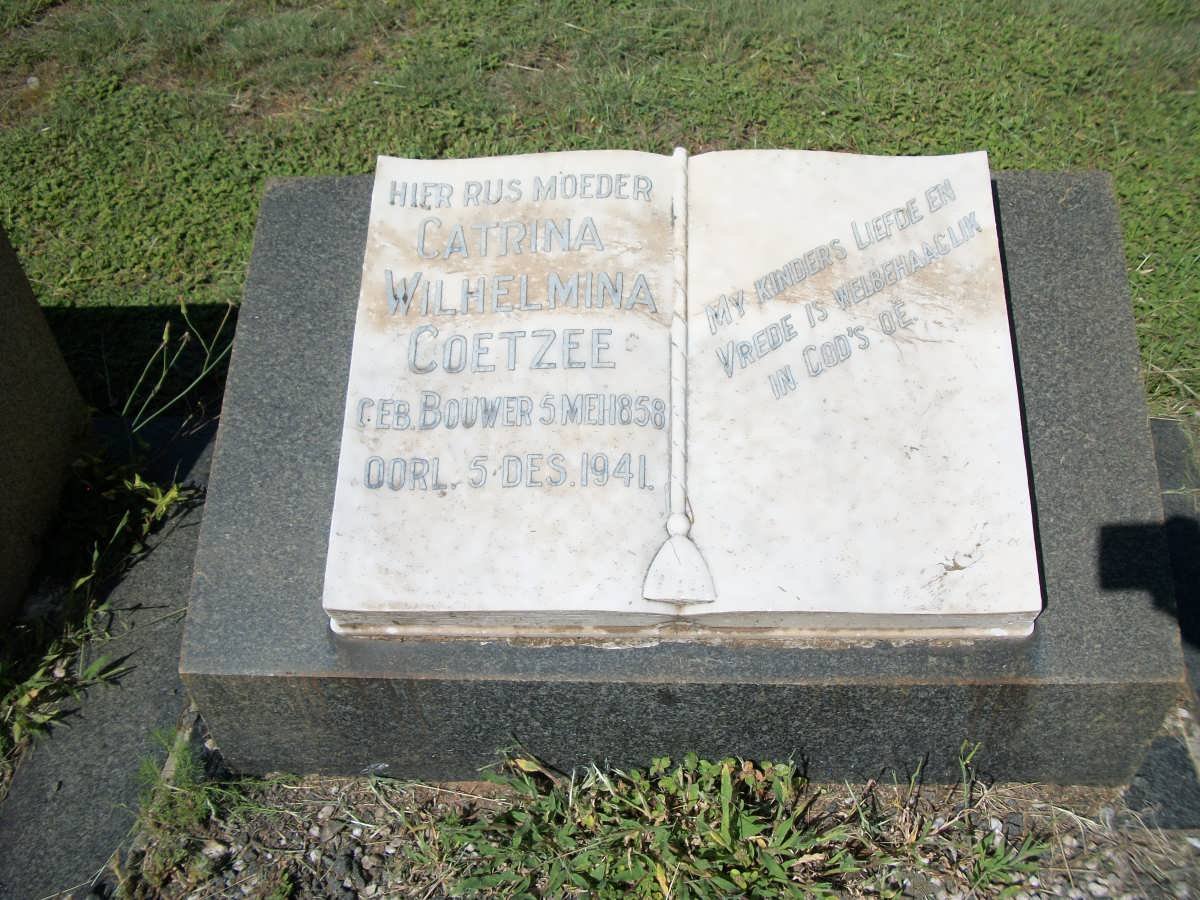 BOONZAIER Joey :: KRETZSCHMAR Ann :: COETZEE Catrina Wilhelmina nee BOUWER 1858-1941