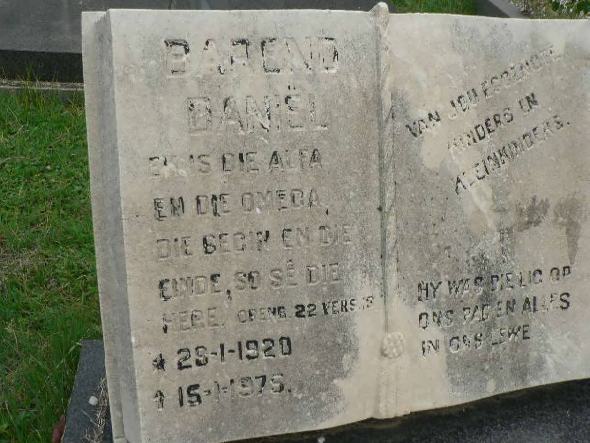 BOUWER Barend Daniël 1920-1975