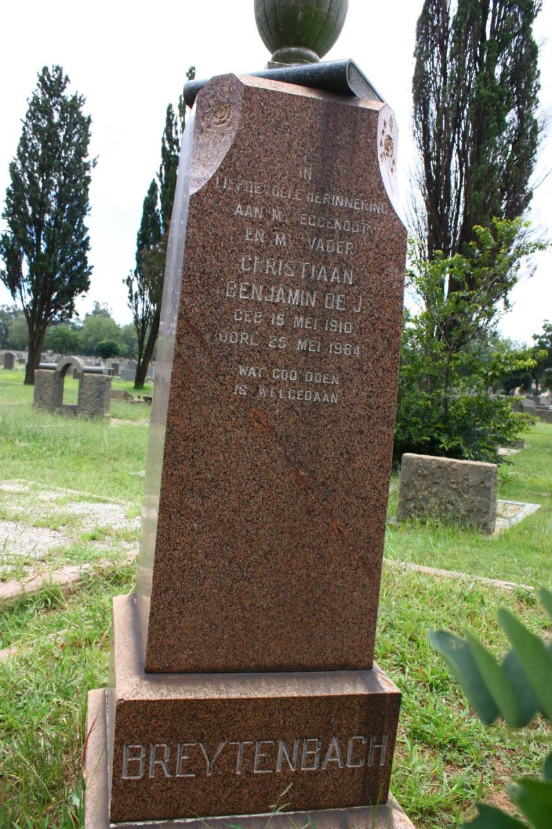 BREYTENBACH Christiaan Benjamin De J. 1910-1964 :: BREYTENBACH Hendrik Gerhardus 1942-1954