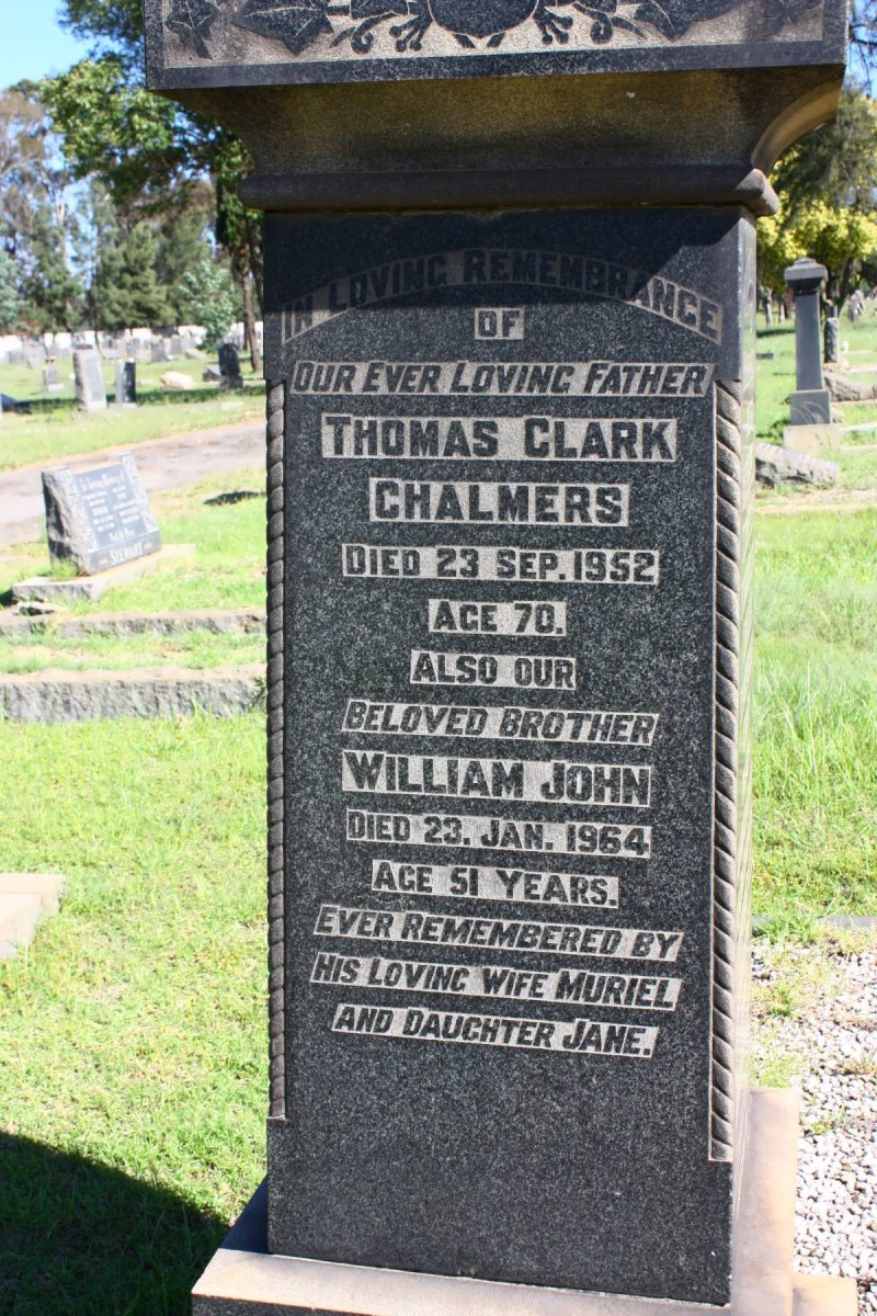 CHALMERS Thomas Clark -1952