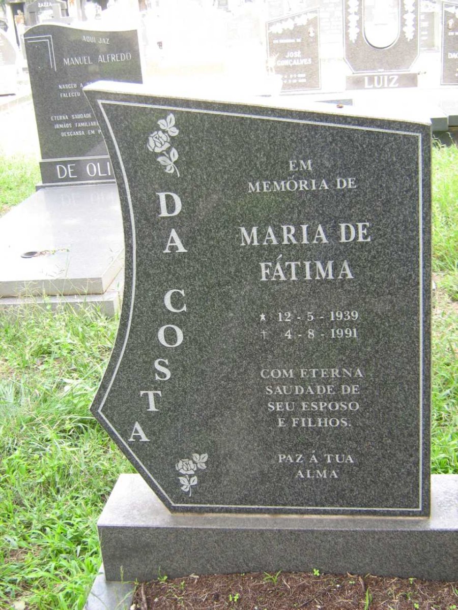 COSTA Maria De Fátima, da 1939-1991