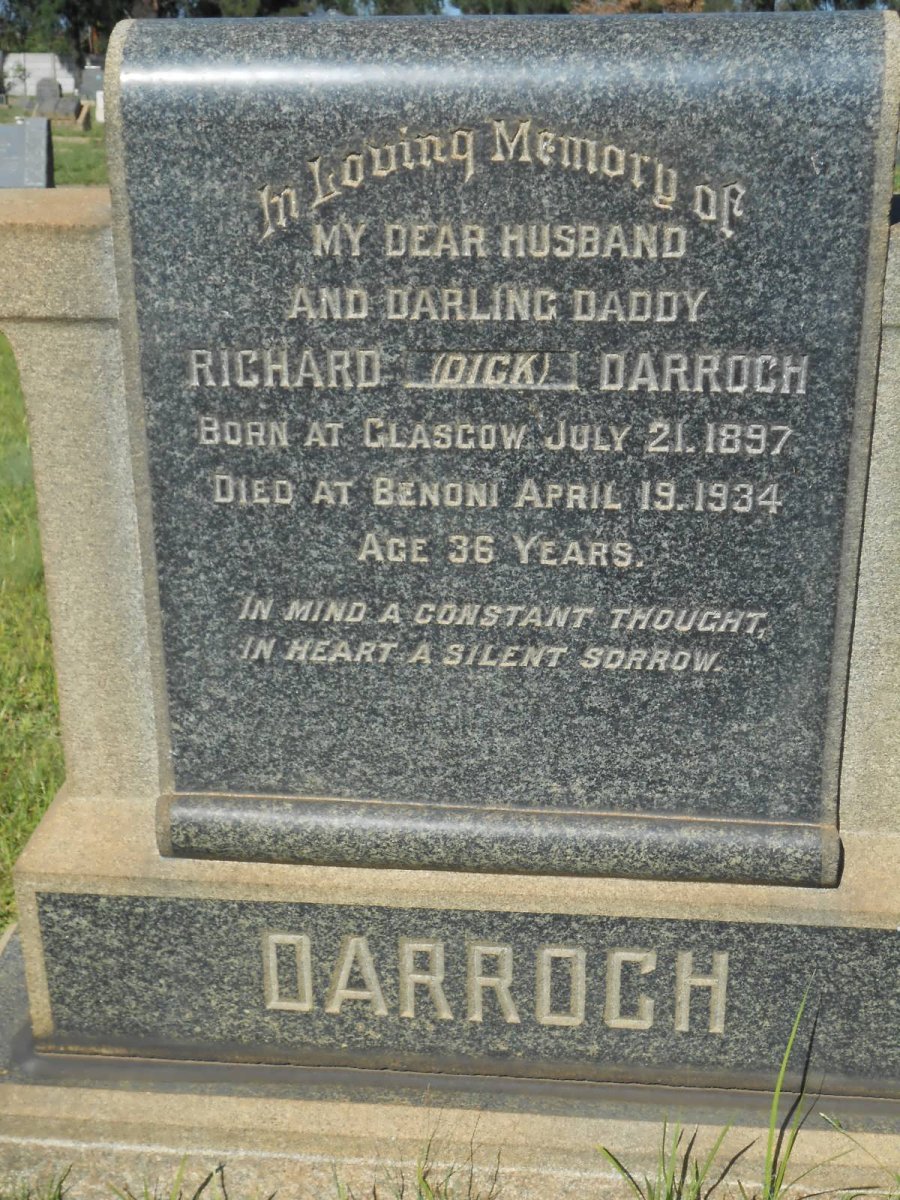 DARROCH Richard 1897-1934 