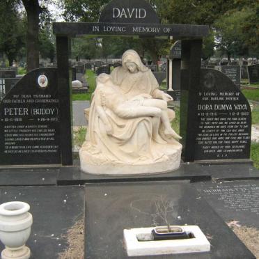 DAVID Peter 1918-1973 &amp; Dora Dumya Yaya 1915-1983 :: DAVID Bernadette 1944-1998