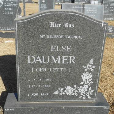 DAUMER Else nee LETTE 1932-1999
