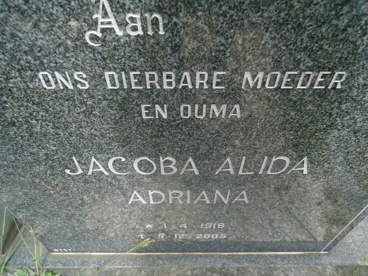 ERASMUS Jacoba Alida Adriana 1918-2005