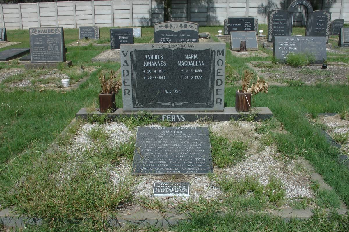 FERNS Andries Johannes 1893-1966 &amp; Maria Magdalena 1899-1977