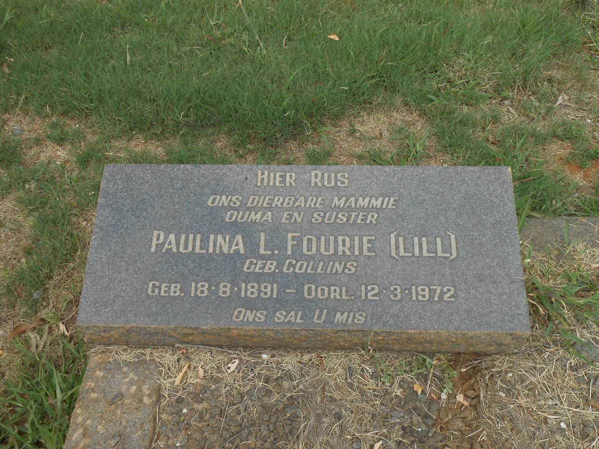 FOURIE Paulina L. nee COLLINS 1891-1972