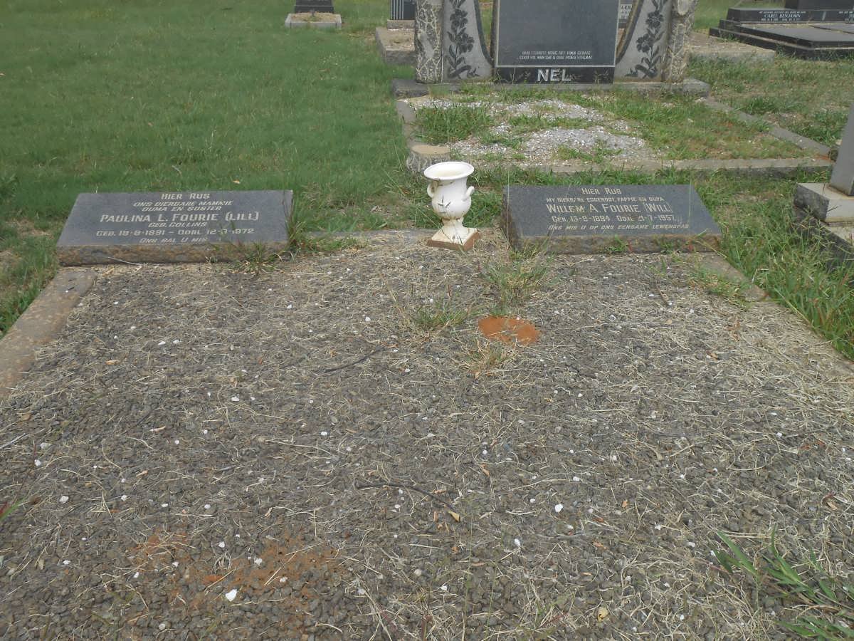 FOURIE Willem A. &amp; Paulina L. COLLINS 1891-1972