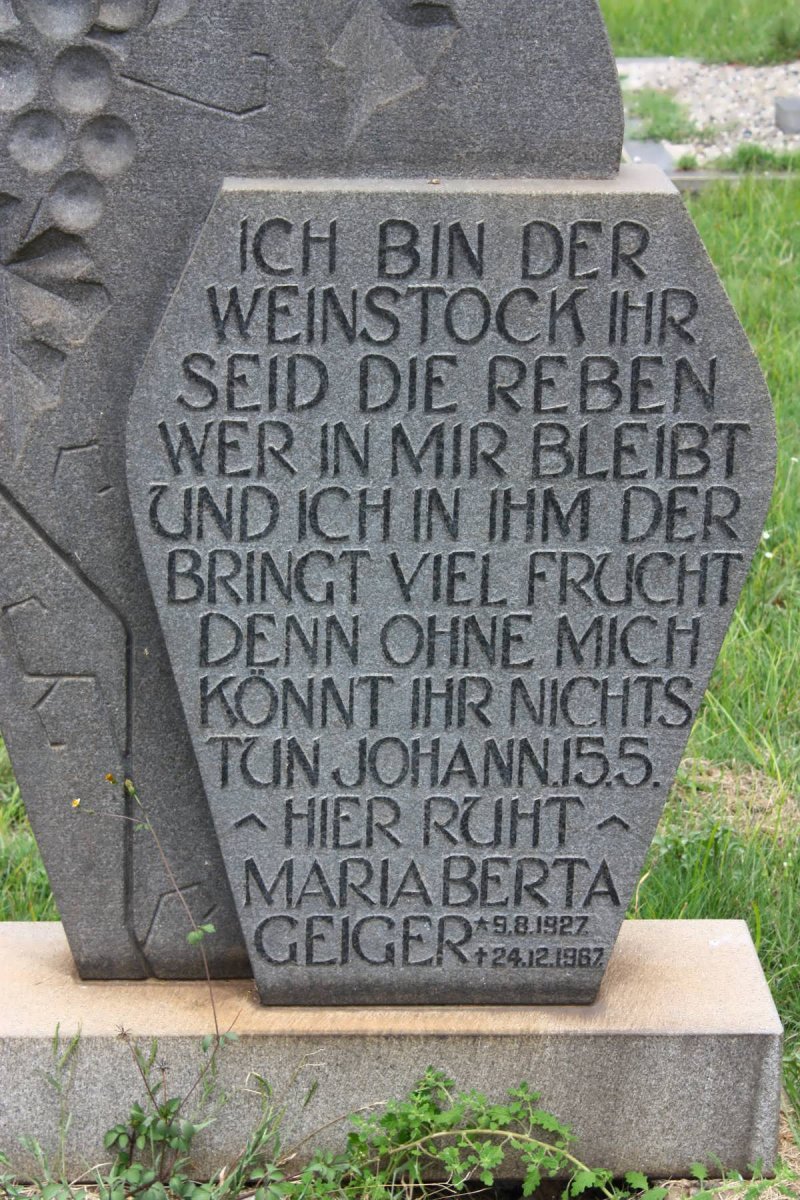 GEIGER Maria Berta 1927-1967