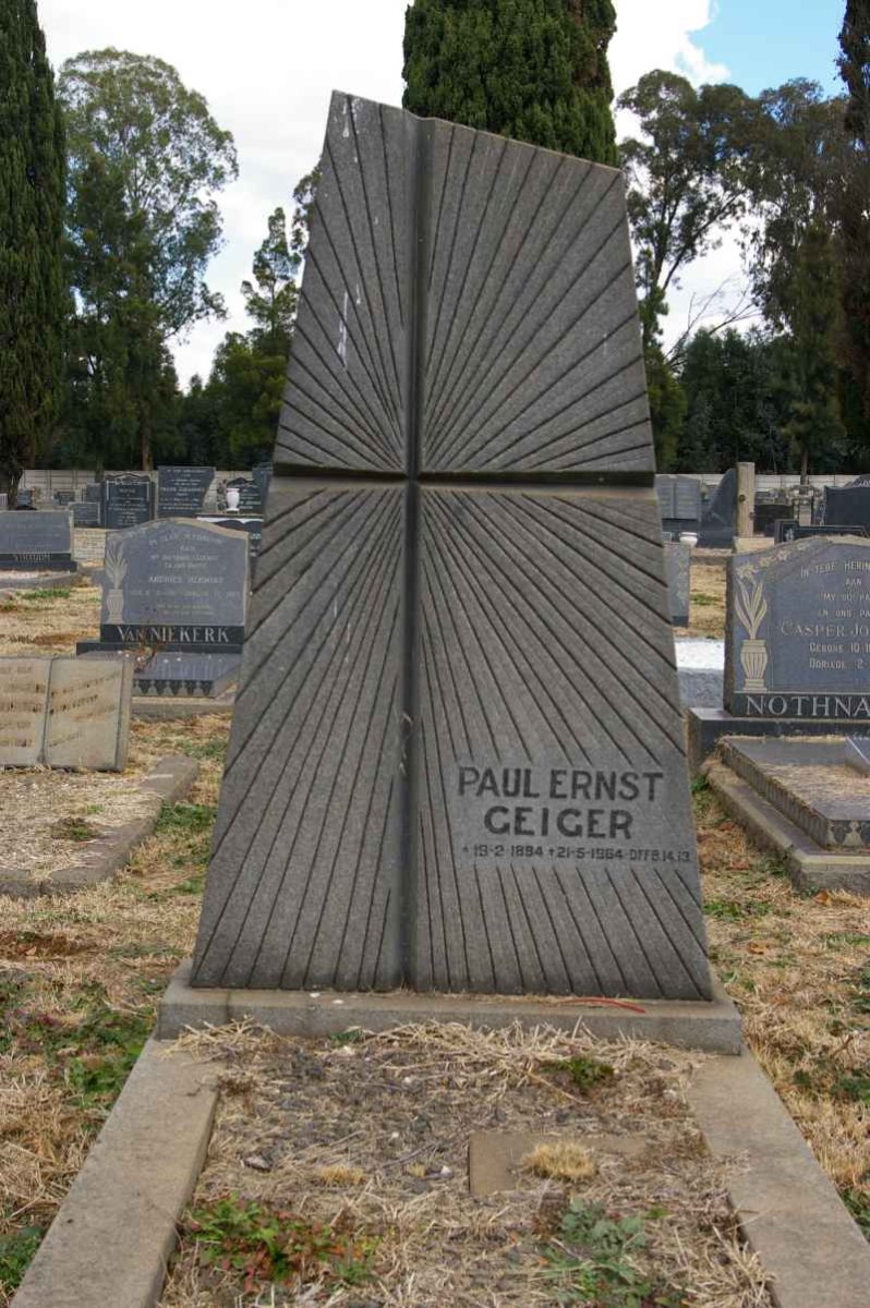 GEIGER Paul Ernst 1894-1964