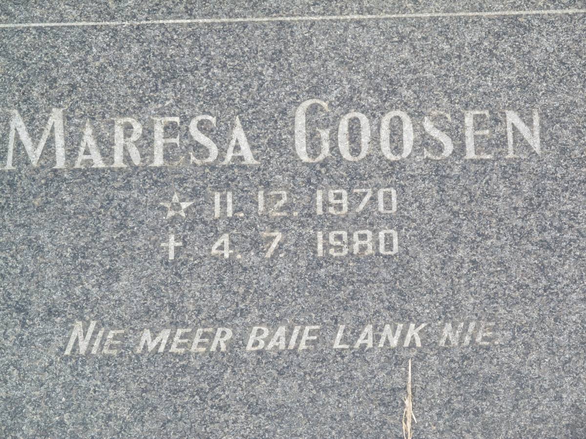 GOOSEN Maresa 1970-1980