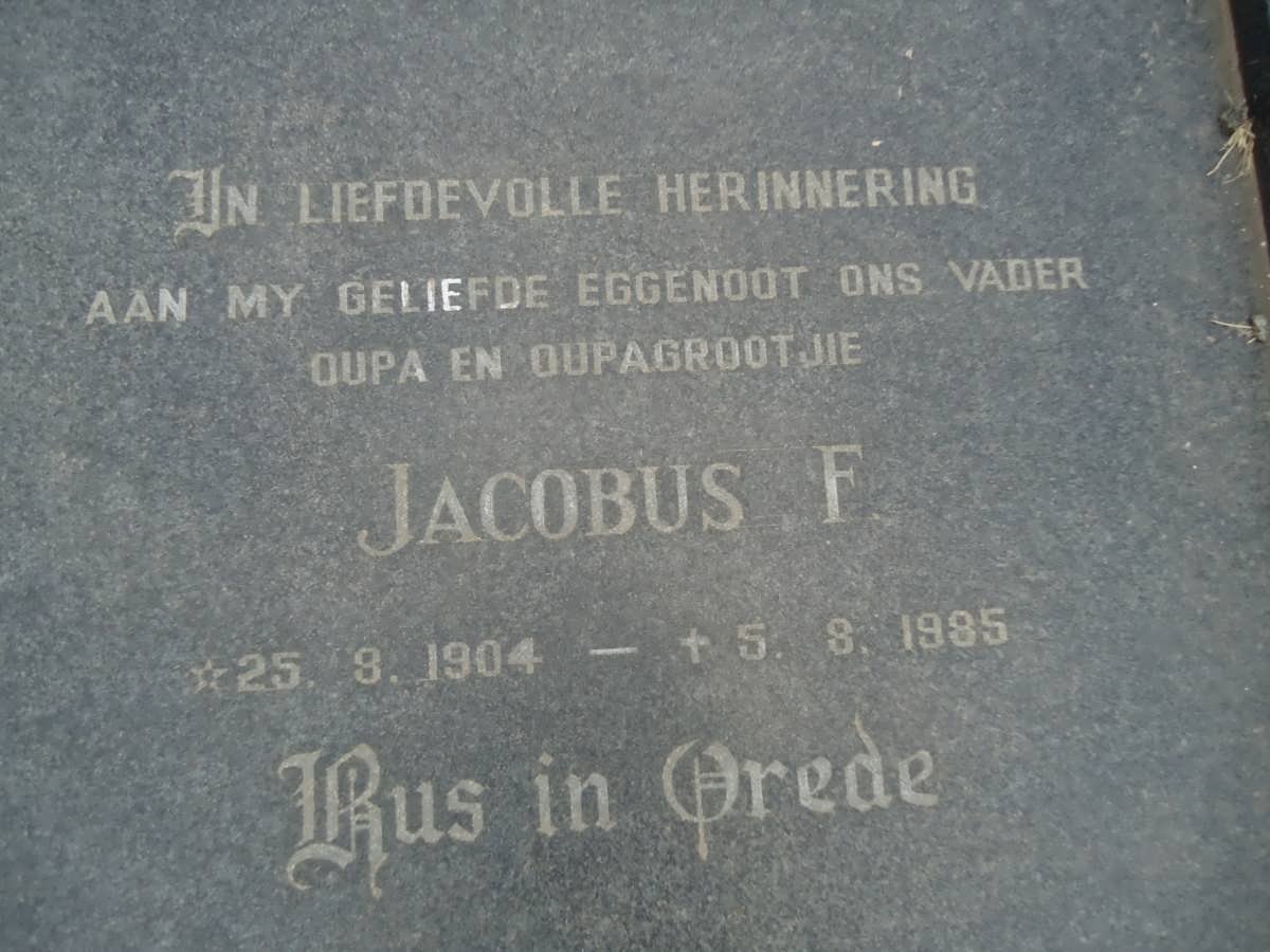 GOOSEN Jacobus F. 1904-1985