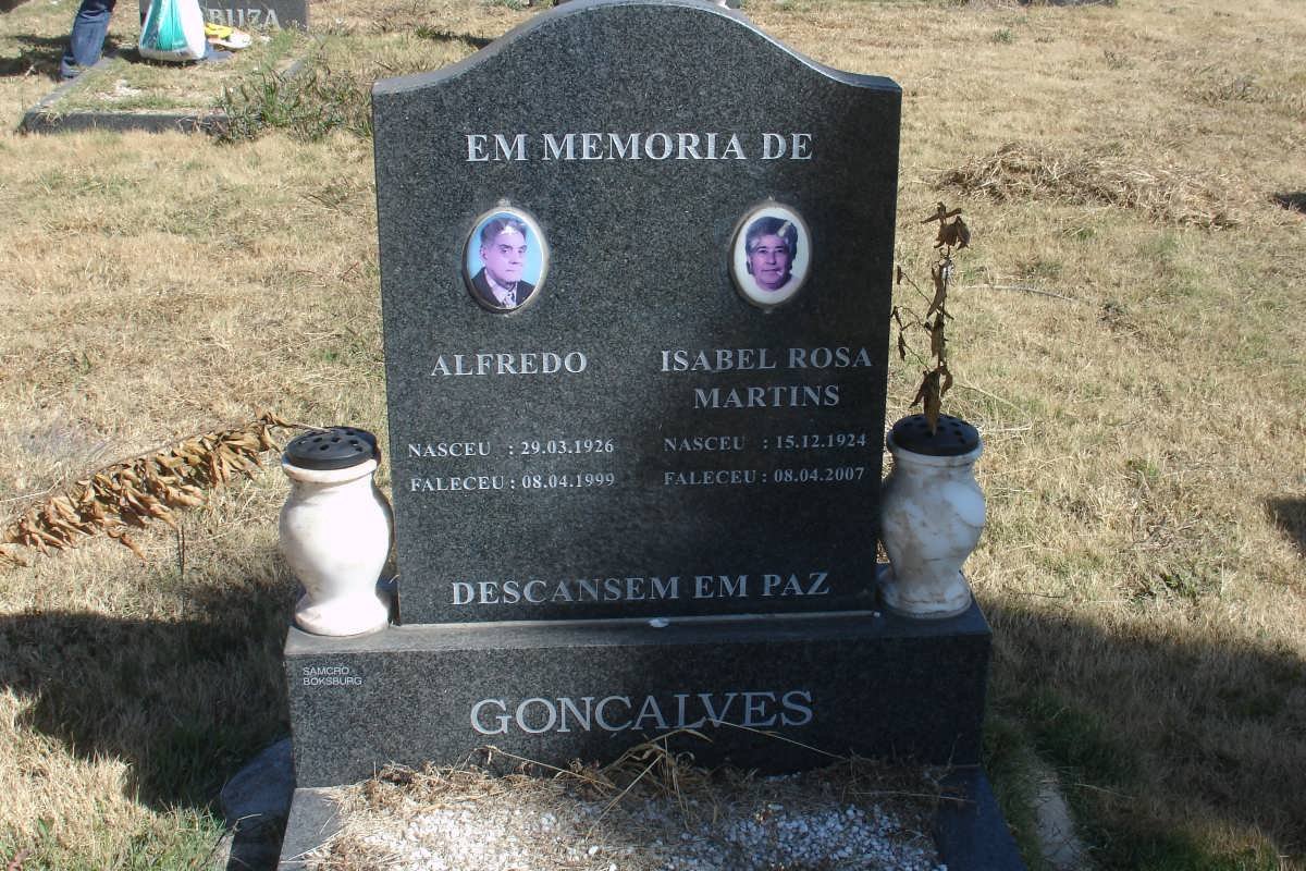 GONCALVES Alfredo 1926-1999 &amp; Isabel Rosa Martins 1924-2007