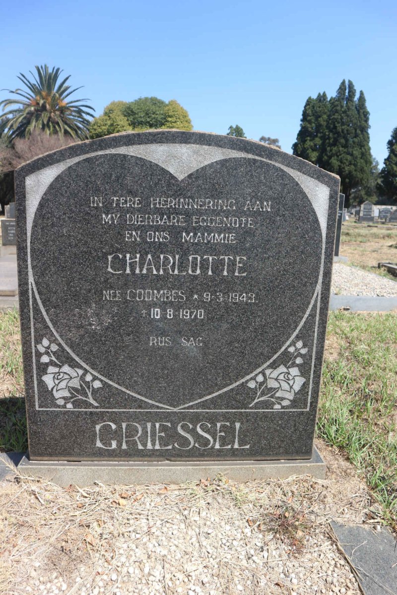 GRIESSEL Charlotte nee COOMBES 1943-1970