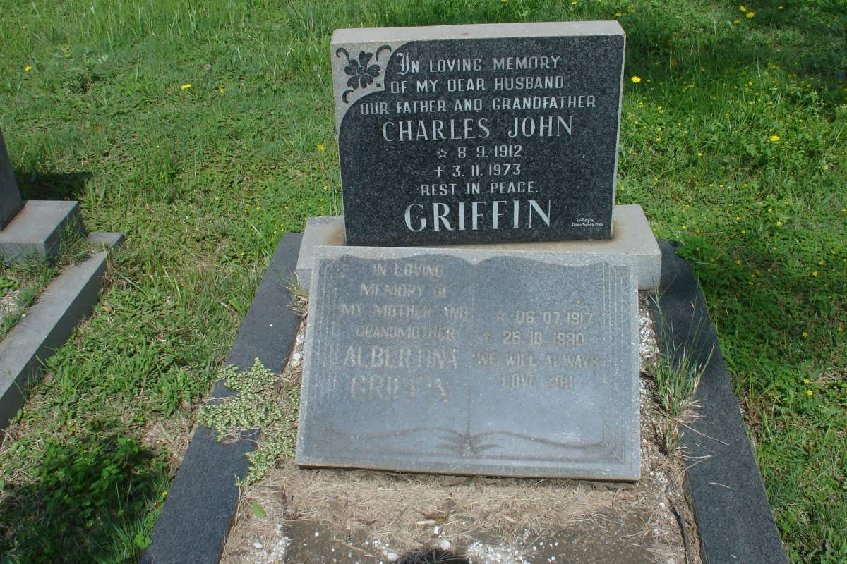 GRIFFIN Charles John 1912-1973 &amp; Albertina 1917-1990