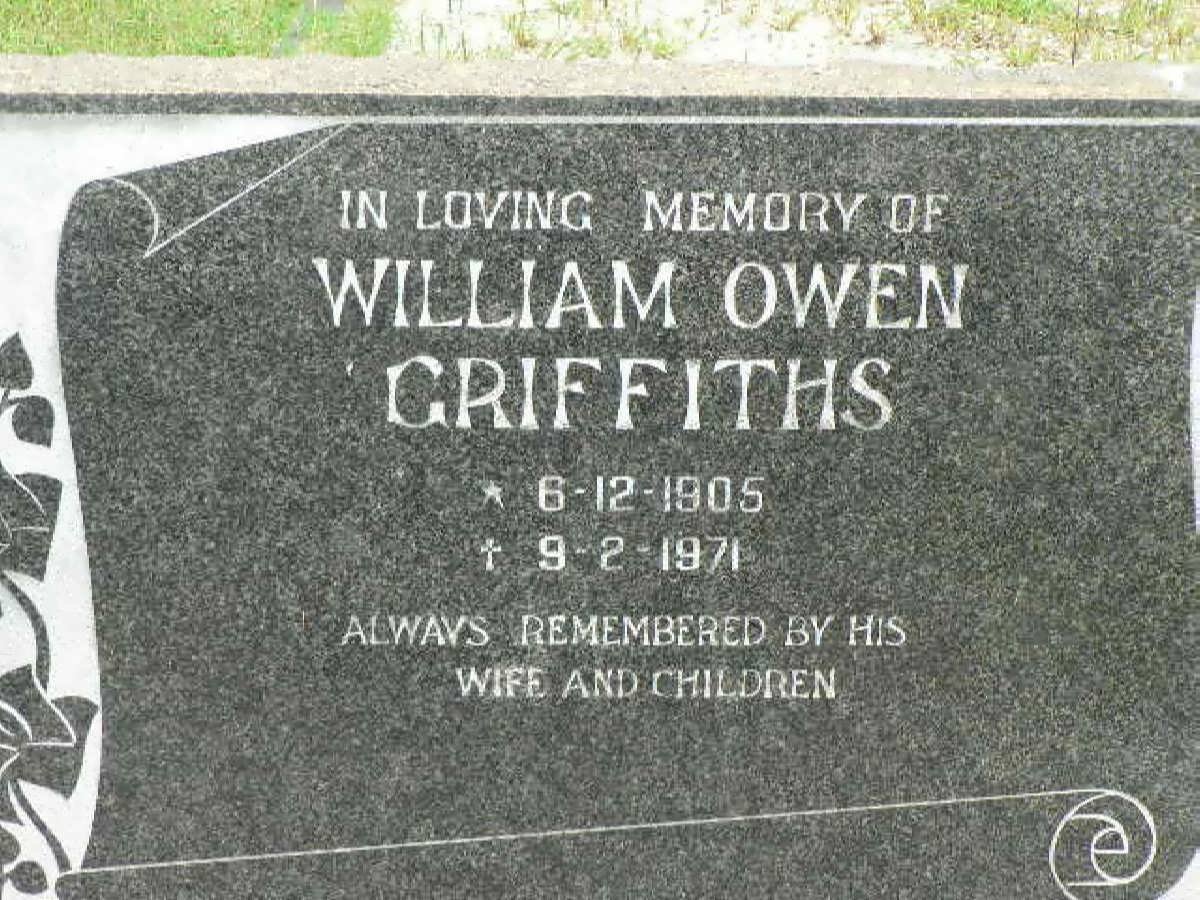 GRIFFITHS William Owen 1905-1971