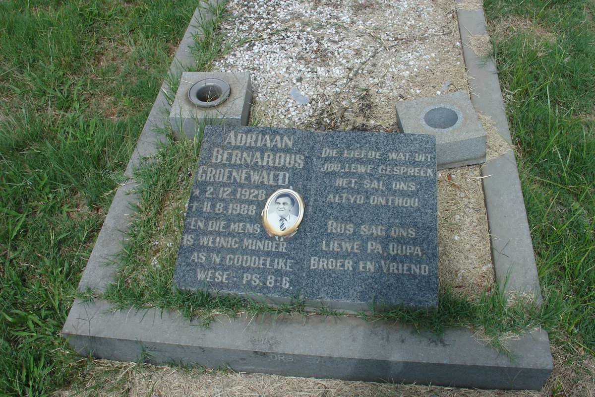 GROENEWALD Adriaan Bernardus 1928-1988