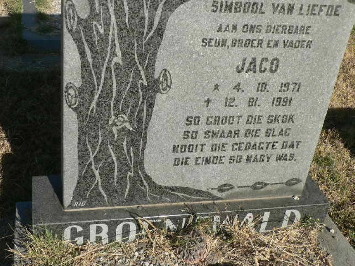 GROENEWALD Jaco 1971-1991