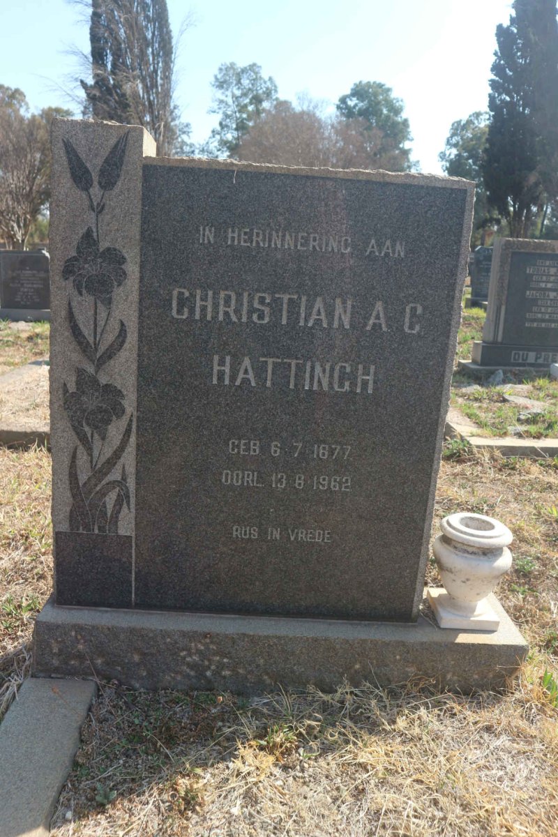 HATTINGH Christian A.C. 1877-1962