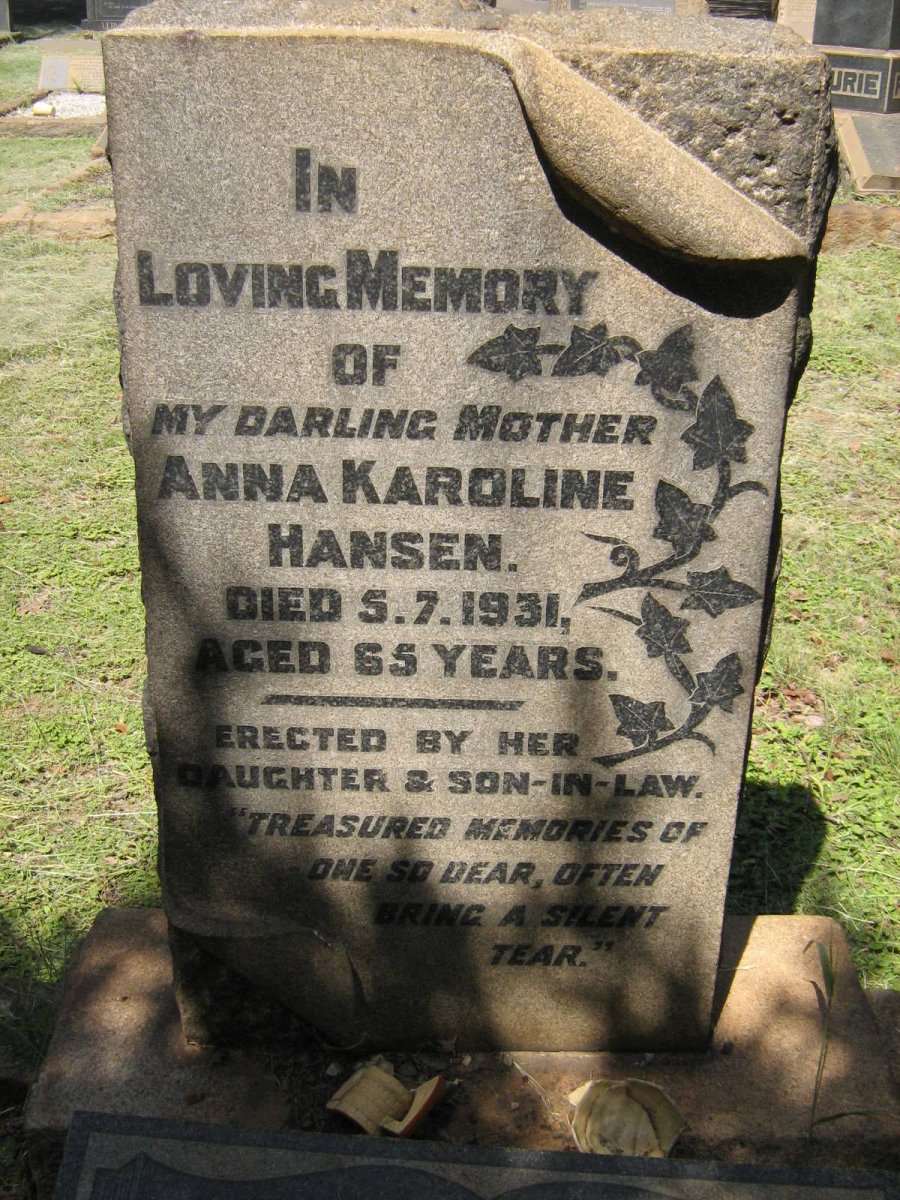 HANSEN Anna Karoline -1931
