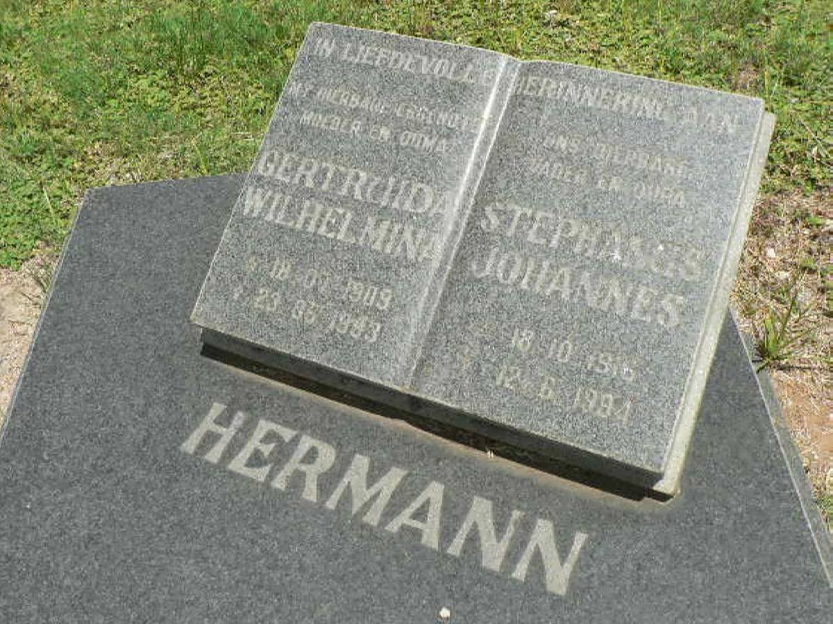 HERMANN Stephanus Johannes 1916-1994 &amp; Gertruida Wilhelmina 1909-1993