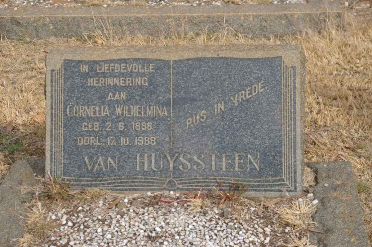 HUYSSTEEN Cornelia Wilhelmina, van 1898-1988 