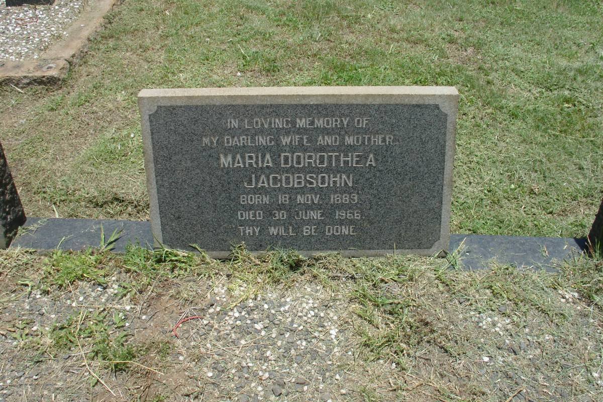 JACOBSOHN Joseph Edward 1870-1967 :: JACOBSOHN Maria Dorothea 1889-1966 :: JACOBSOHN Union 1919-1962
