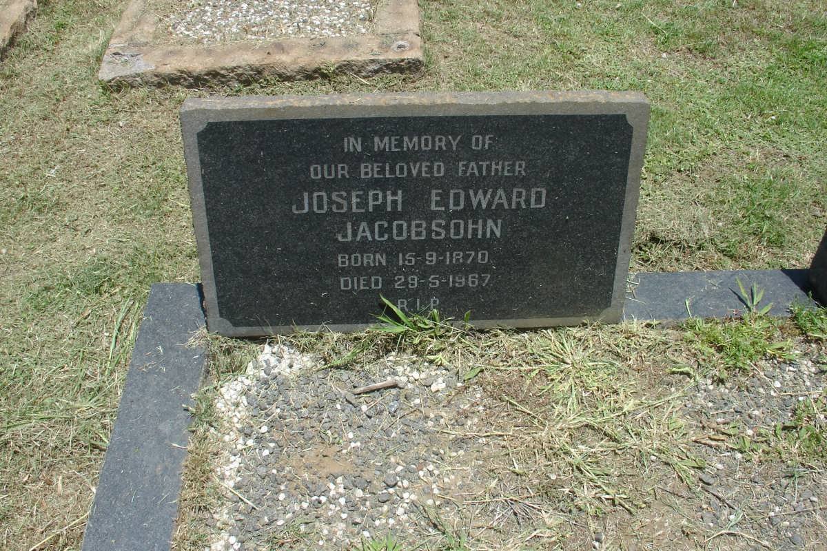 JACOBSOHN Joseph Edward 1870-1967 :: JACOBSOHN Maria Dorothea 1889-1966 :: JACOBSOHN Union 1919-1962
