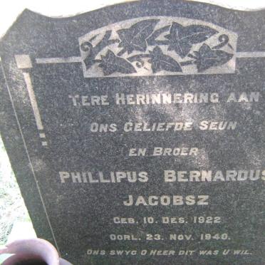 JACOBSZ Phillipus Bernardus 1922-1940