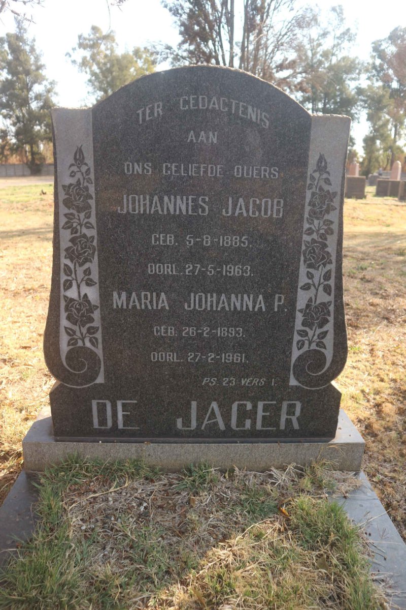 JAGER Johannes Jacob, de 1885-1963 & Maria Johanna P. 1893-1961