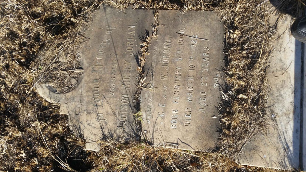 JORDAN Addison Ridley 1900-1922