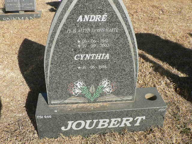 JOUBERT Andre 1961-2002 &amp; Cynthia 1956-