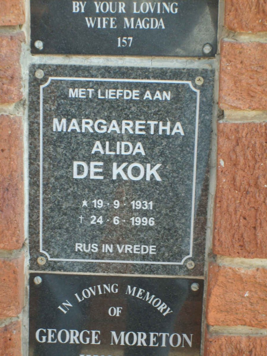 KOK Margaretha Alida, de 1931-1996