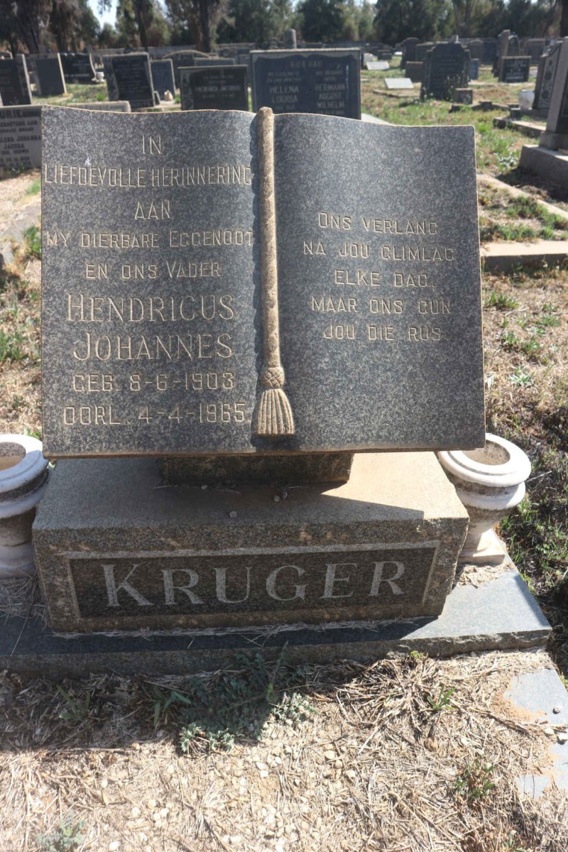 KRUGER Hendricus Johannes 1903-1965