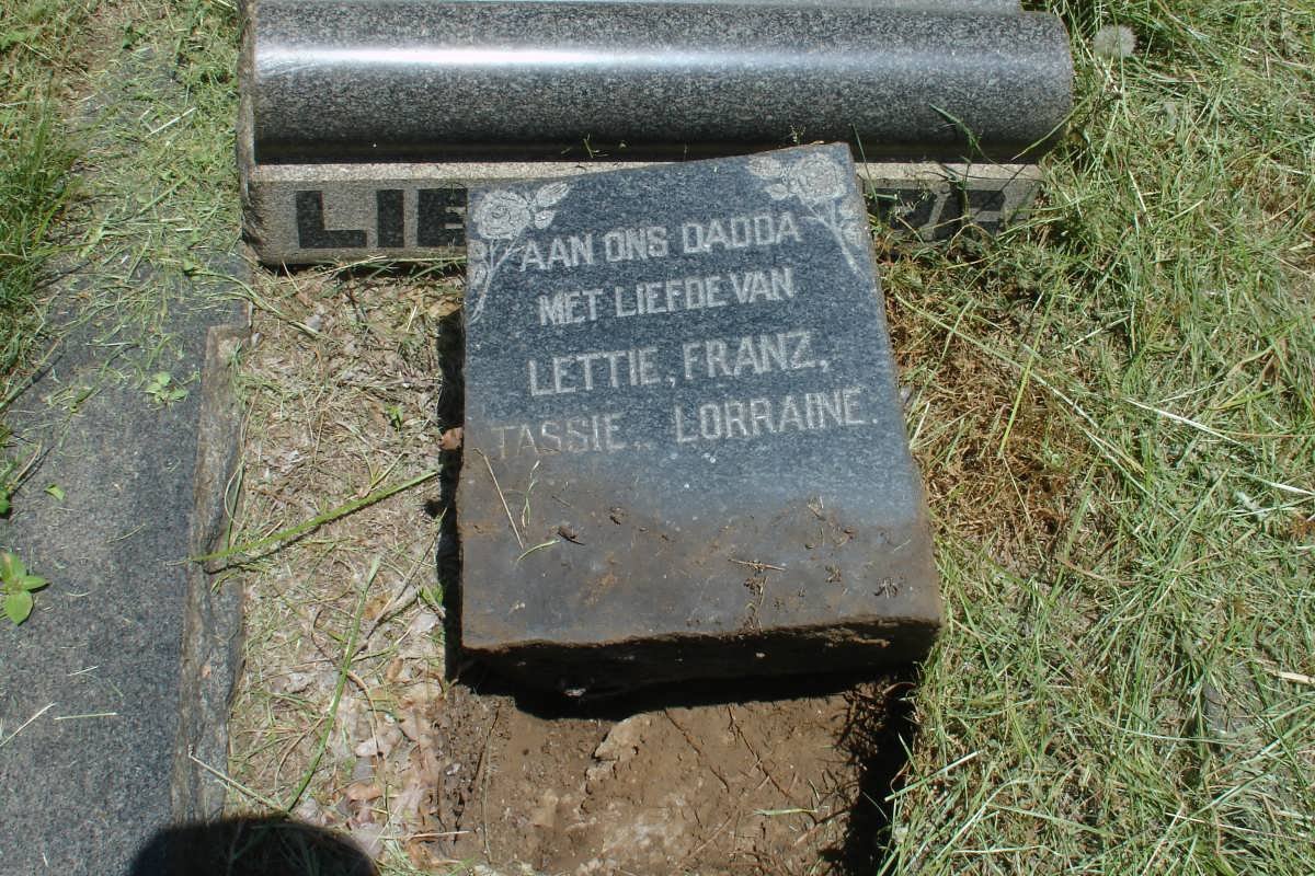 LIEBENBERG Petrus Johannes -1917 :: LIEBENBERG Frans Willem 1878-1919 :: LIEBENBERG Petrus Johannes