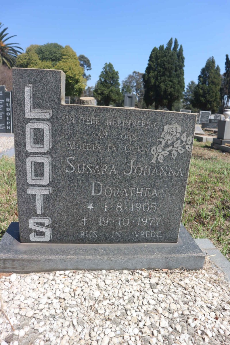LOOTS Susara Johanna Dorathea 1905-1977