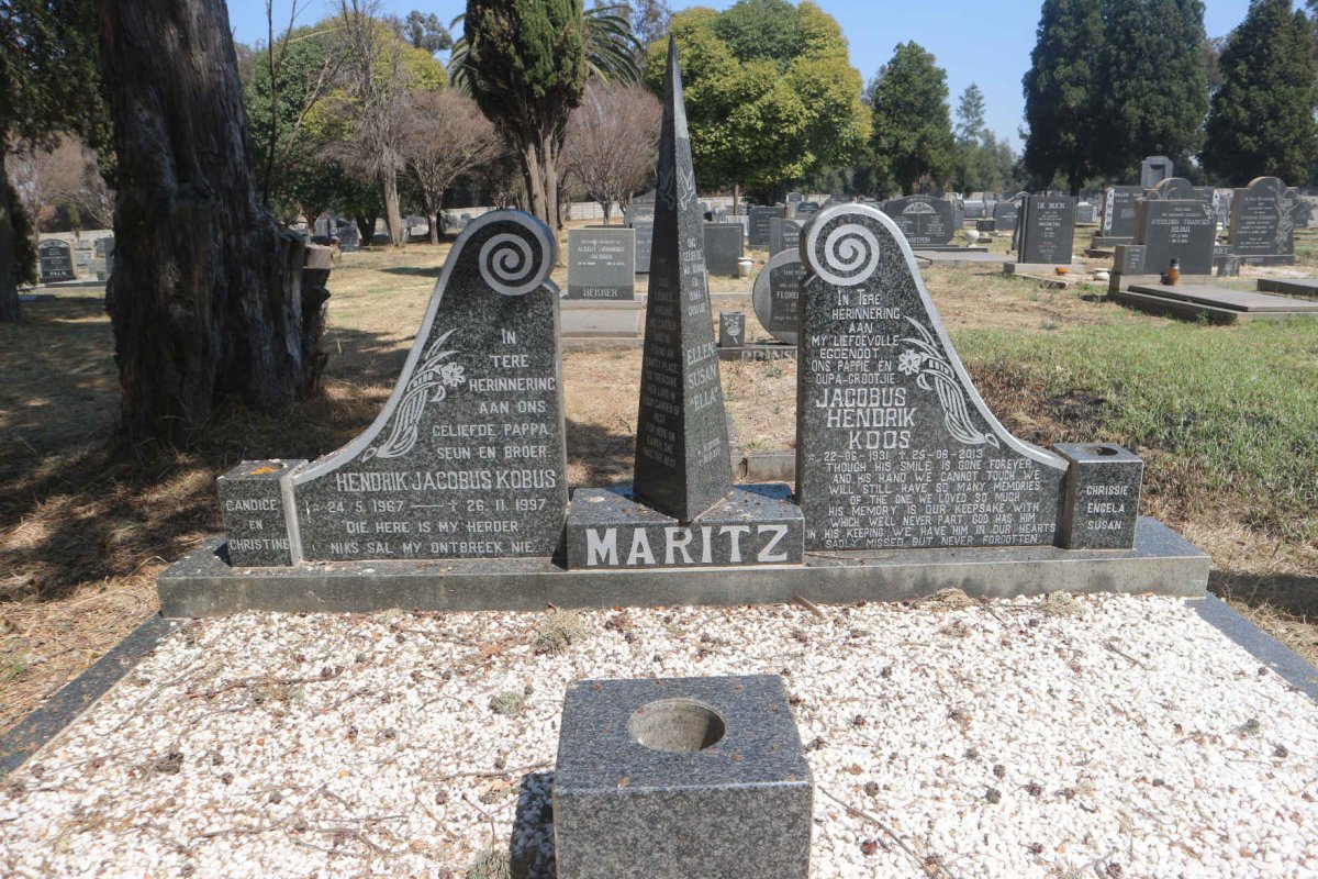 MARITZ Jacobus Hendrik 1931-2013 & Ellen Susan 1938-2019 :: MARITZ Hendrik Jacobus 1967-1997