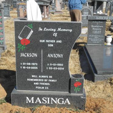MASINGA Antony 1950-2014 :: MASINGA Jackson 1973-2005