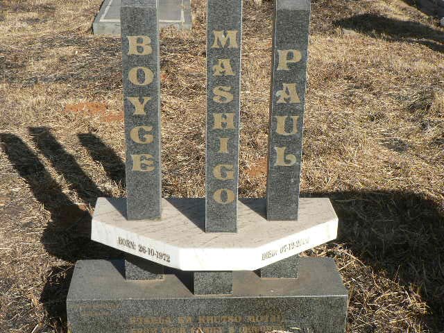 MASHIGO Boyce Paul 1972-2006