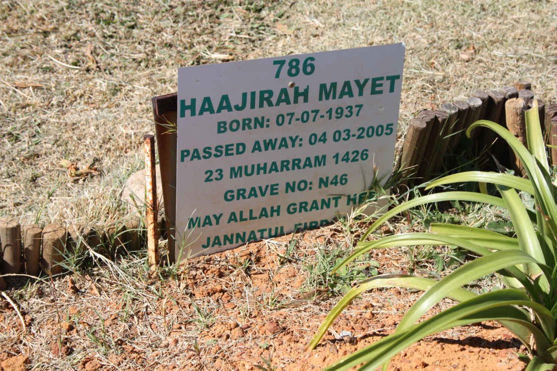 MAYET Haajirah 1937-2005