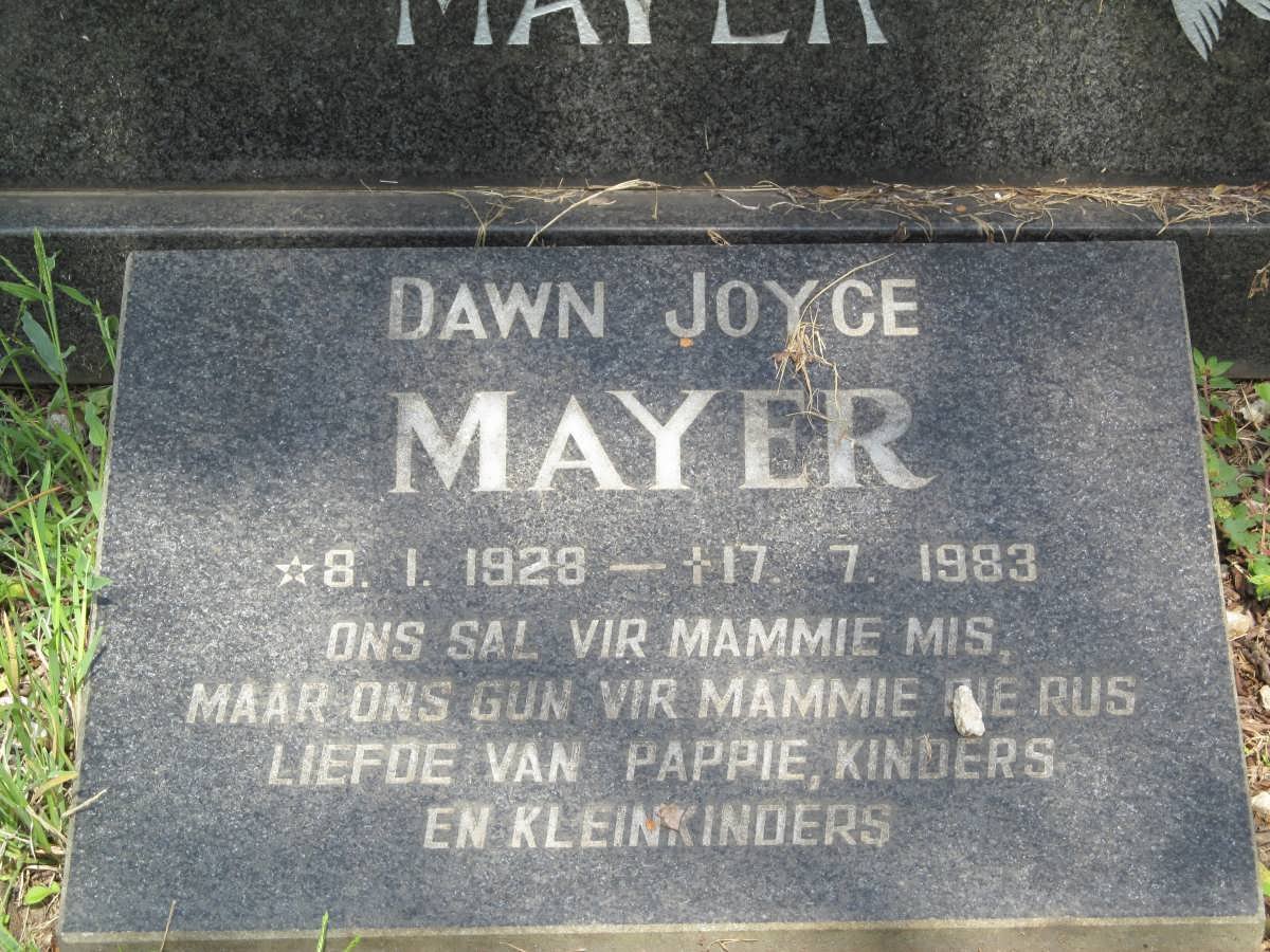 MAYER Dawn Joyce 1928-1983 :: MAYER Deon Ernest 1958-1978