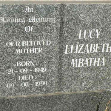 MBATHA Lucy Elizabeth 1949-1999