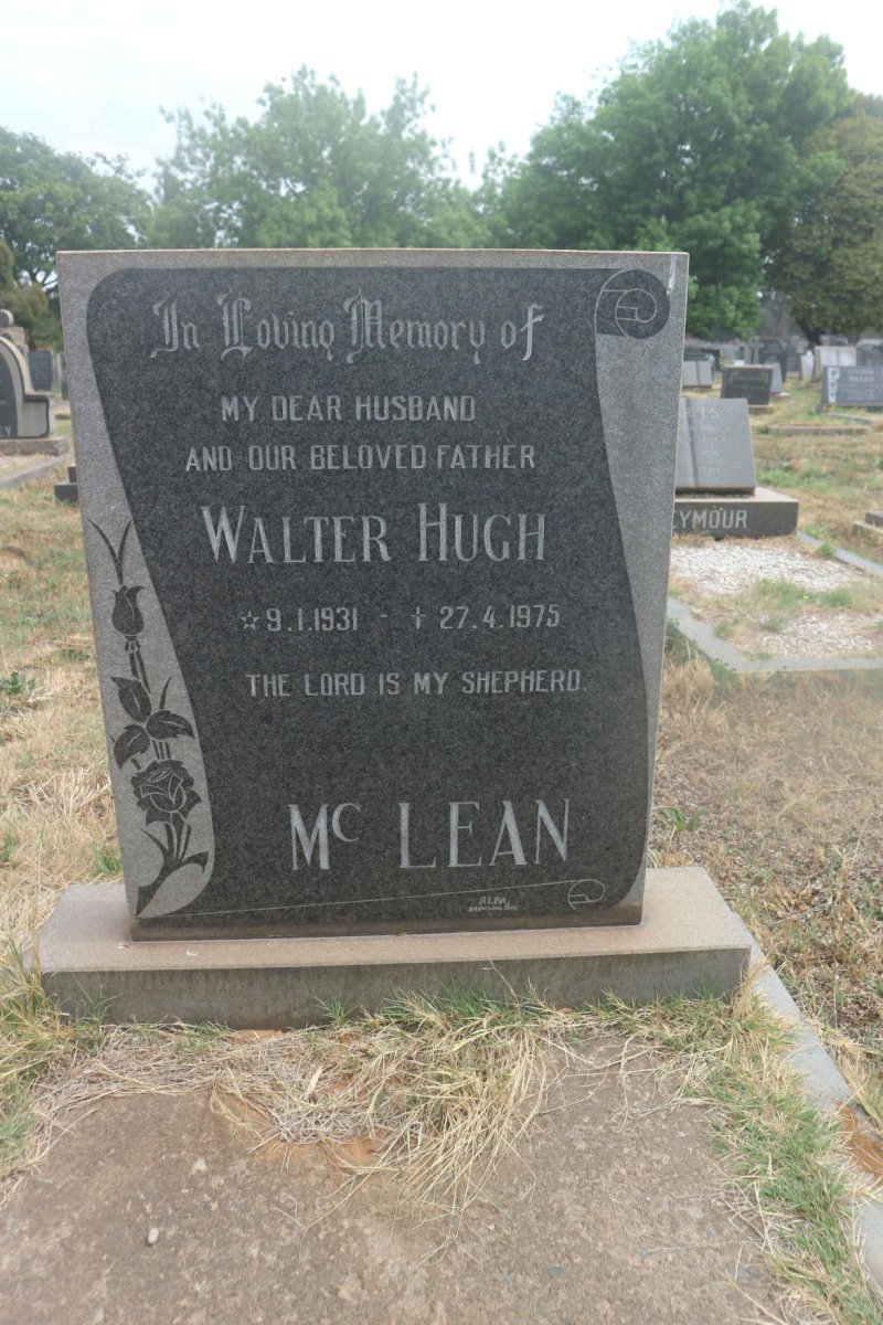 MCLEAN Walter Hugh 1931-1975