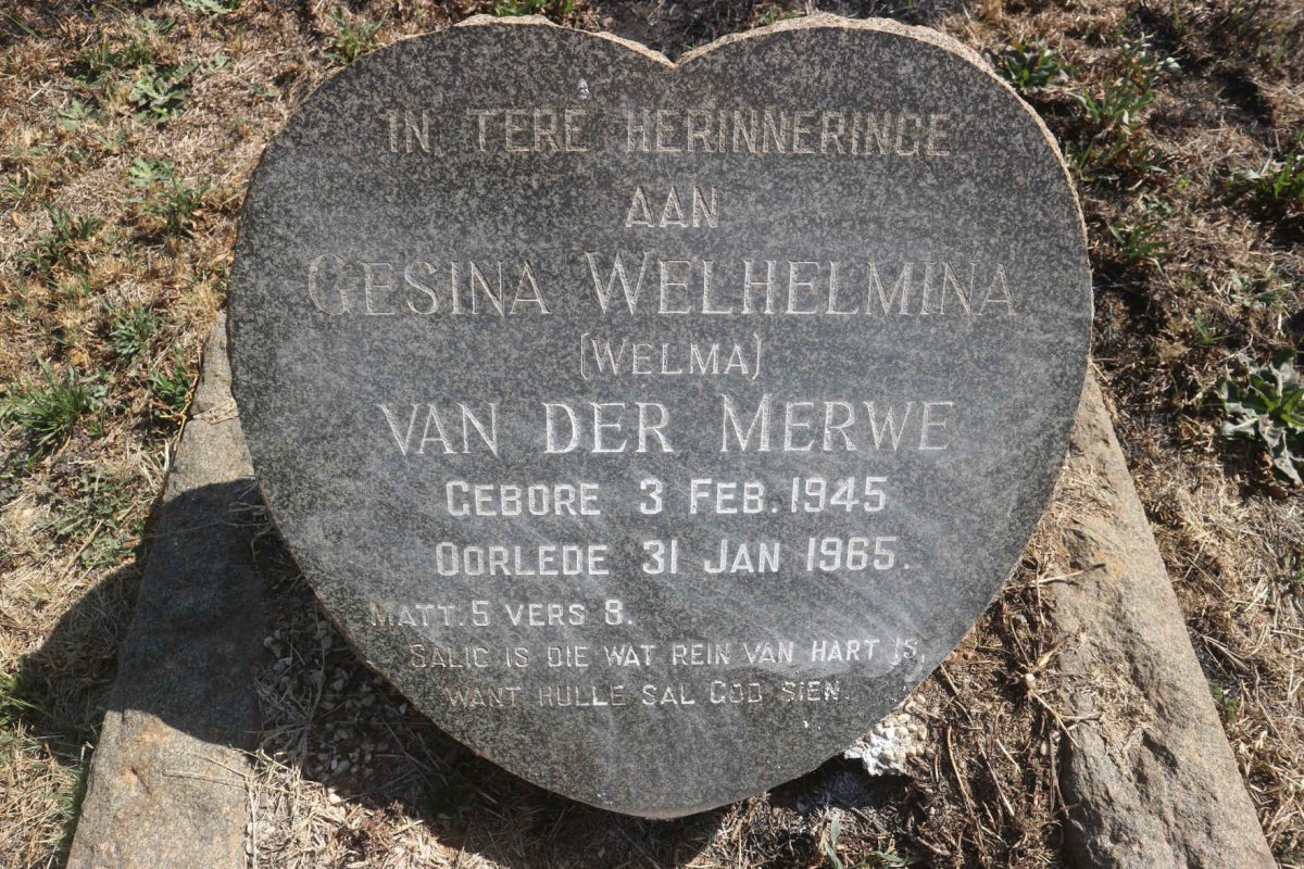 MERWE Gesina Welhelmina, van der 1945-1965