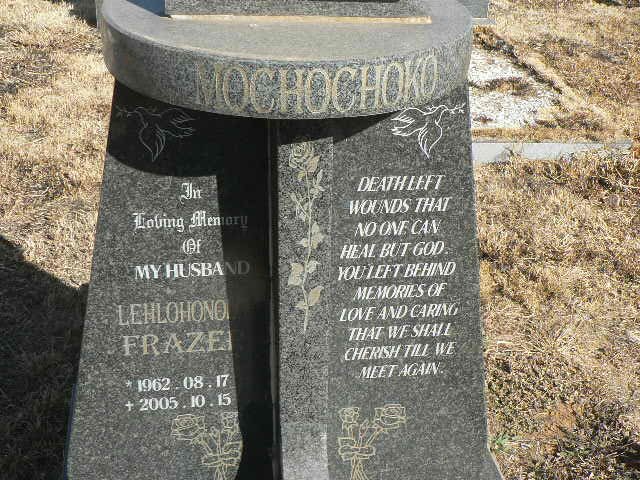 MOCHOCHOKO Lehlohono? Frazer 1962-2005